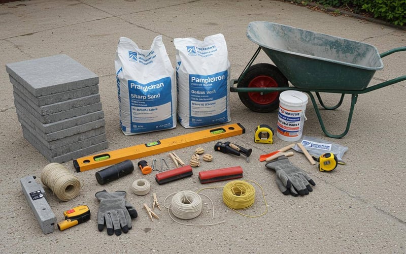 How to build a paving slab base for a greenhouse
