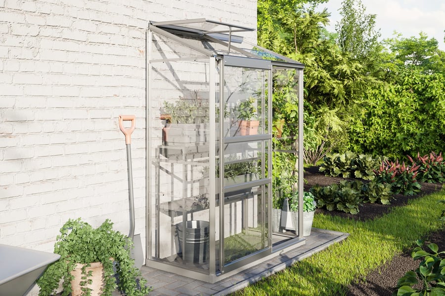 Vitavia 2x4 IDA 900 lean-to greenhouse with horticultural glass