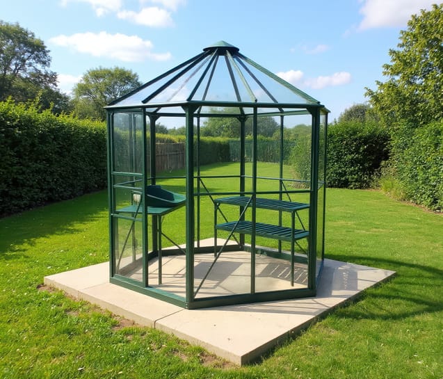Vitavia Hera 4500 Green Orangery Greenhouse - Toughened Glass