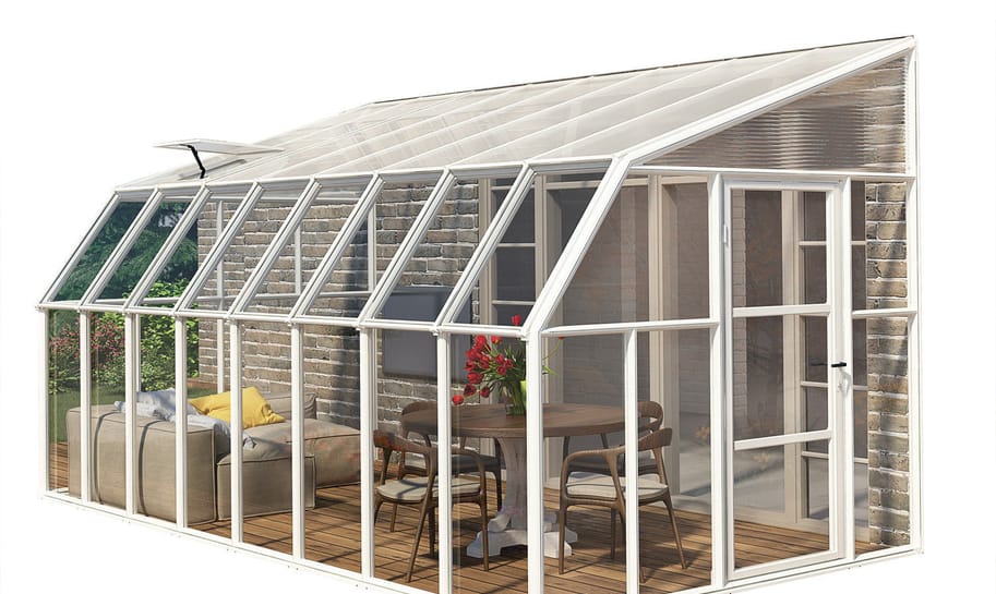 Palram Canopia Sun Room 8x16 Lean to Greenhouse